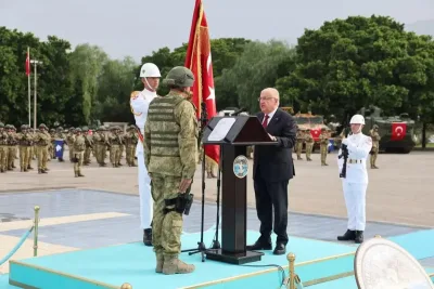 Bakan Güler İskenderun'da sancak tevdi törenine katıldı
